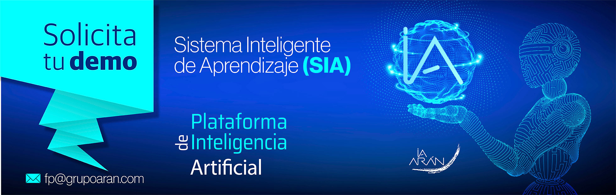 Sistema Inteligente de Aprendizaje SIA. Solicita tu demo en fp@grupoaran.com